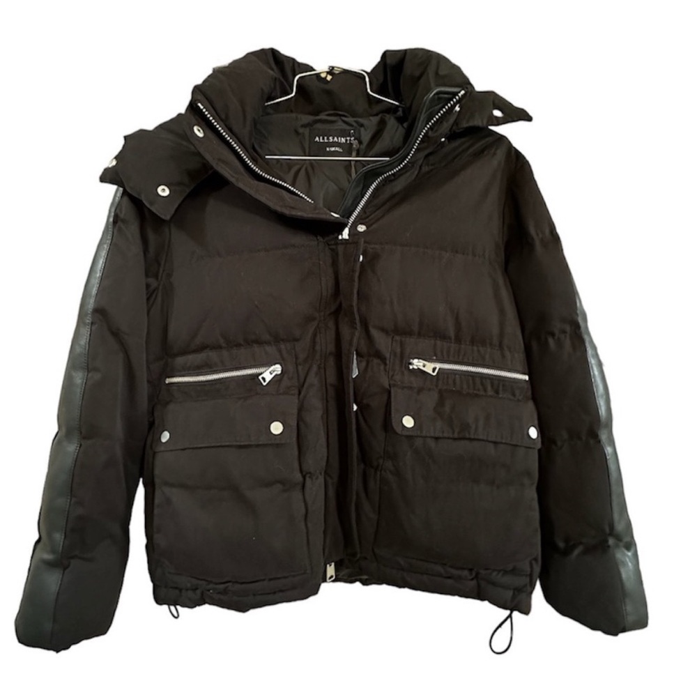 ALL SAINTS Women’s Kyle Puffer Black size Medium